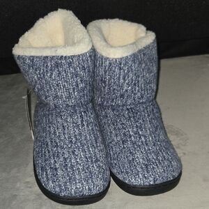 Parlovable Blue Knit Slipper Boots